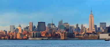 Şehir merkezindeki manhattan skyline