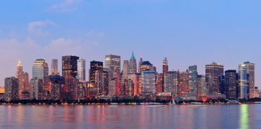 New York Şehri Manhattan şehir merkezi silueti