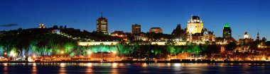 Quebec City at night clipart