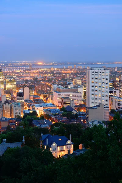 Montreal in de schemering — Stockfoto