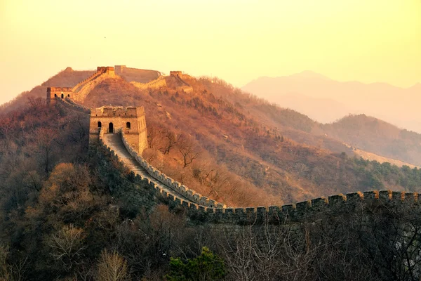 Gran Muralla puesta de sol —  Fotos de Stock