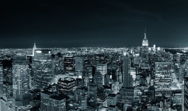 New York şehri Manhattan Geceleri gökyüzü