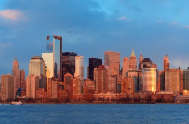 Şehir merkezindeki manhattan skyline