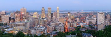 alacakaranlıkta panorama, Montreal