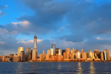 Şehir merkezindeki manhattan skyline