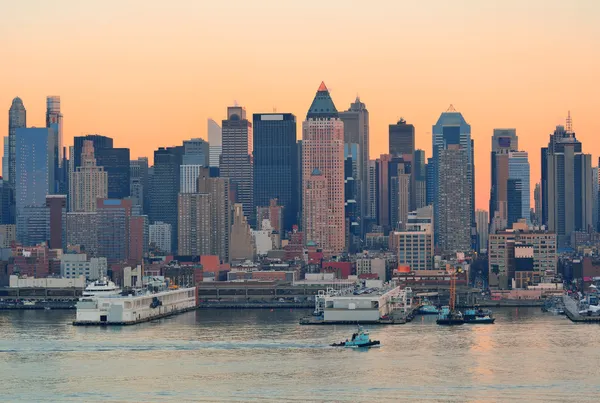 New York'ta gün batımı — Stok fotoğraf