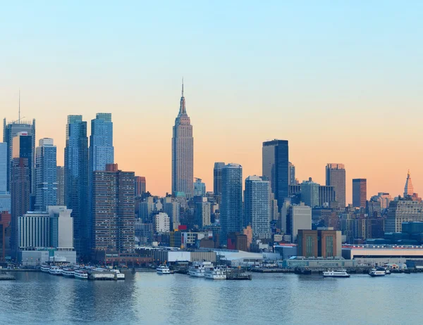 New York City sunset — Stock Photo, Image