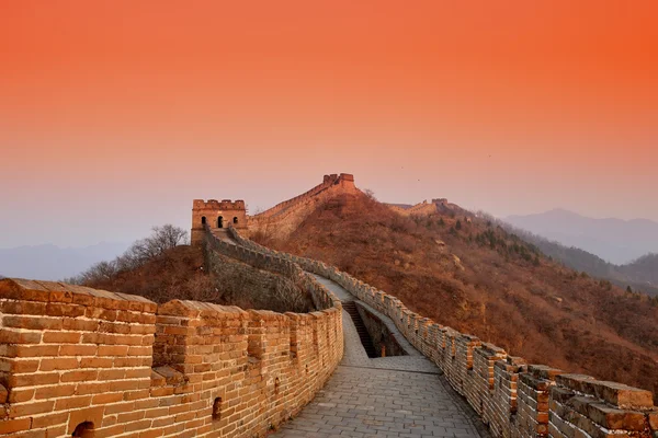 Great Wall sunset — Stock Photo, Image