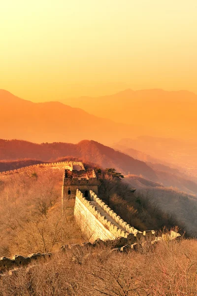 Velká čínská zeď ráno — Stock fotografie