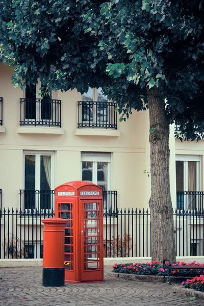 Telephone booth and mail box — Stock Photo, Image