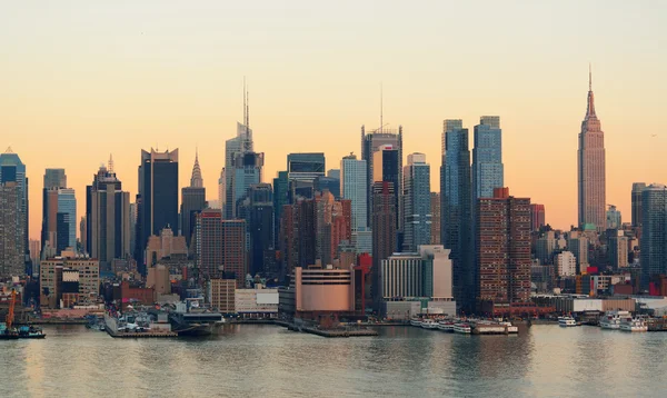 New York'ta gün batımı — Stok fotoğraf