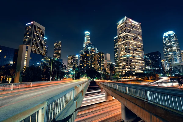 Los Angeles à noite — Fotografia de Stock