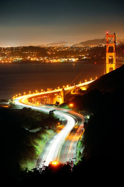 Most Golden Gate w nocy — Zdjęcie stockowe