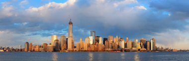 Şehir merkezindeki manhattan skyline