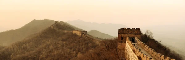 Grote muur zonsondergang panorama — Stockfoto