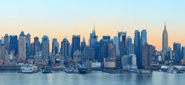 Нью-Йорк місто захід сонця — стокове фото