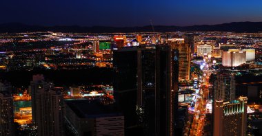 Kentsel şehir gece panorama