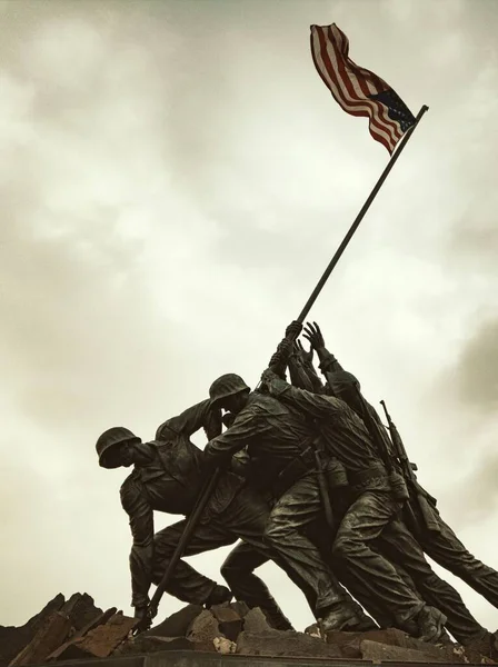 Marine Corps War Memorial Zbliżenie Waszyngtonie — Zdjęcie stockowe