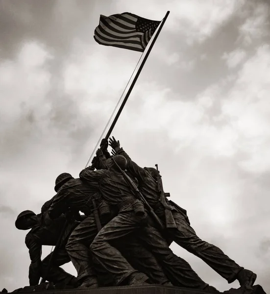 Amerikai Tengerészgyalogság Háborús Emlékmű Közelkép Washington — Stock Fotó