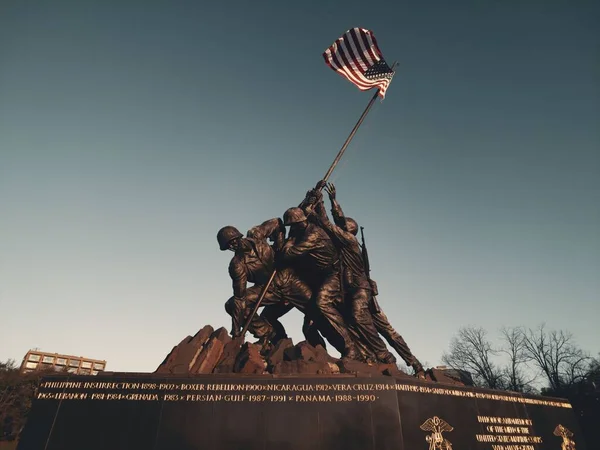Corpo Fuzileiros Navais Dos Eua Guerra Memorial Close Washington — Fotografia de Stock