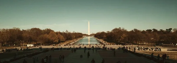 Washington Monument Sur Piscine Washington — Photo
