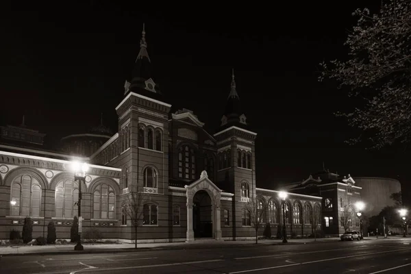 Washington Vue Sur Rue Urbaine Nuit Avec Des Architectures — Photo