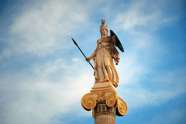 Athena Standbeeld Athene Griekenland — Stockfoto