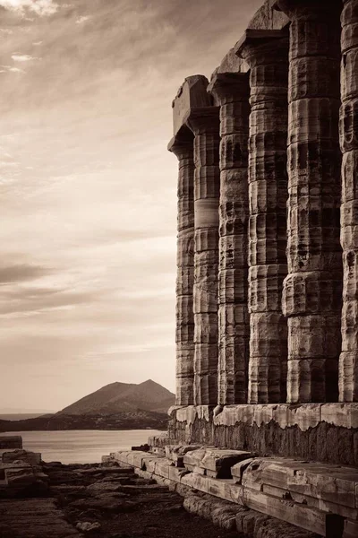 Храм Посейдона Близ Афин Греция — стоковое фото