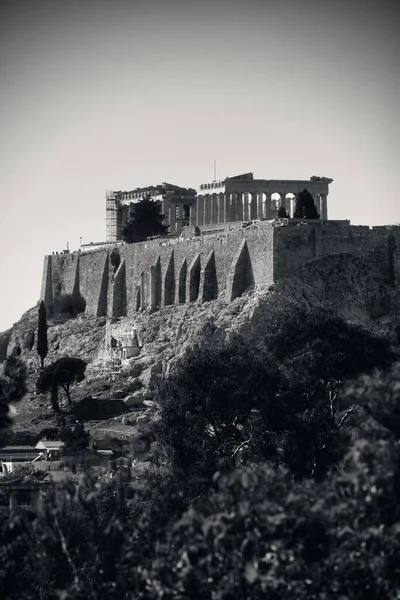 Ruinas Históricas Templos Acrópolis Cima Montaña Atenas Grecia — Foto de Stock