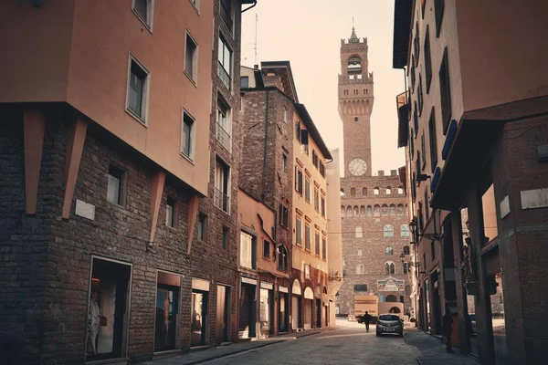 Bell Tower Vista Rua Florença Itália — Fotografia de Stock