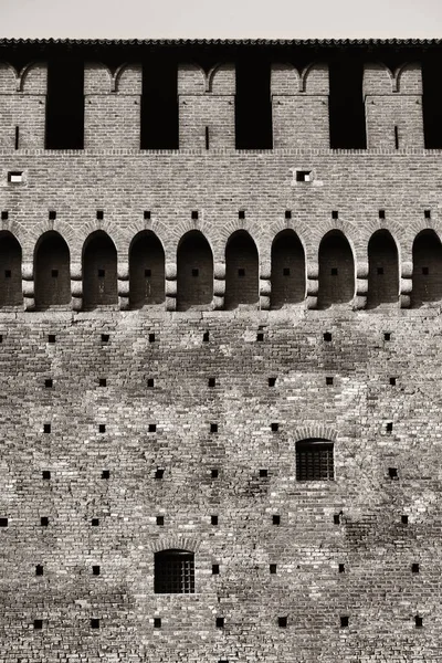 Landmark Sforza Castle Closeup Στο Μιλάνο Ιταλία — Φωτογραφία Αρχείου