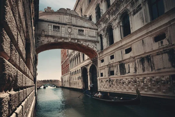 Ponte Dos Suspiros Como Famoso Marco Gôndola Veneza Itália — Fotografia de Stock