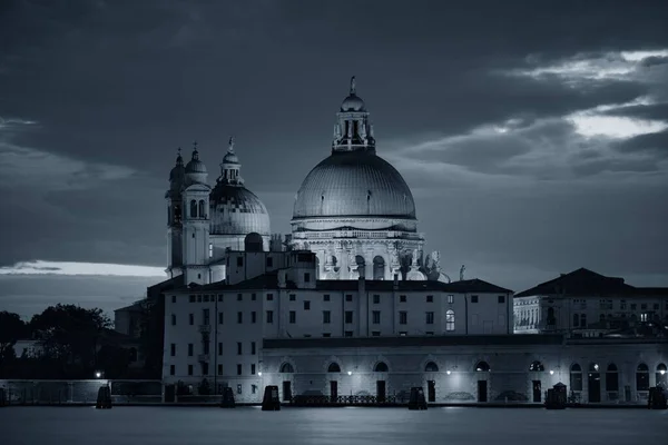 Chiesa Santa Maria Della Salute Notte Venezia — Foto Stock