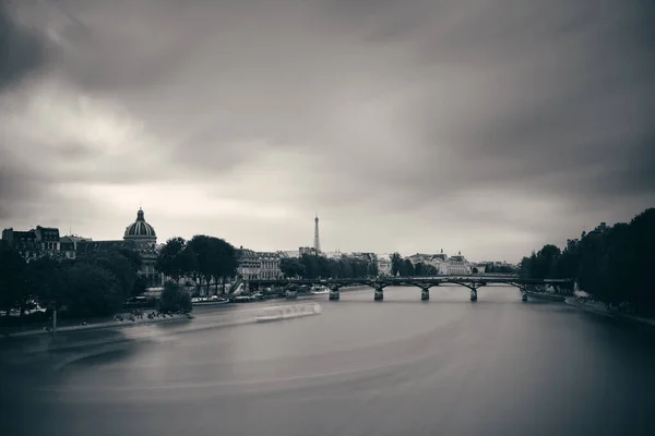 Paris Vista Cidade Sobre Rio Sena — Fotografia de Stock