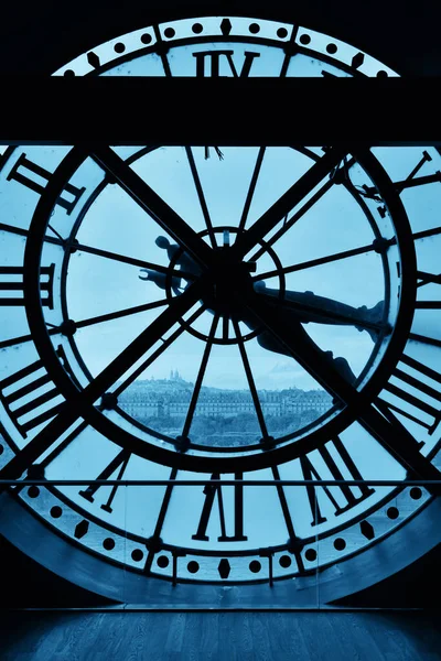 City View Keresztül Óriás Clock Tower Párizs Franciaország — Stock Fotó