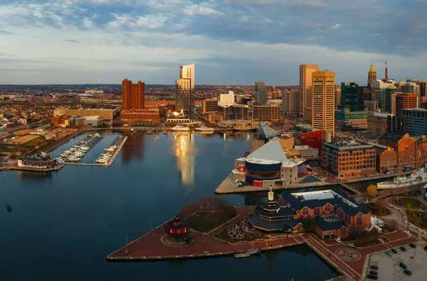 Baltimore Inner Harbor District Rooftop View Urban Buildings — Stock Photo, Image