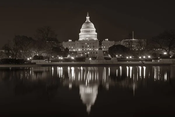 Egyesült Államok Capitol Hill Washington Éjszaka — Stock Fotó