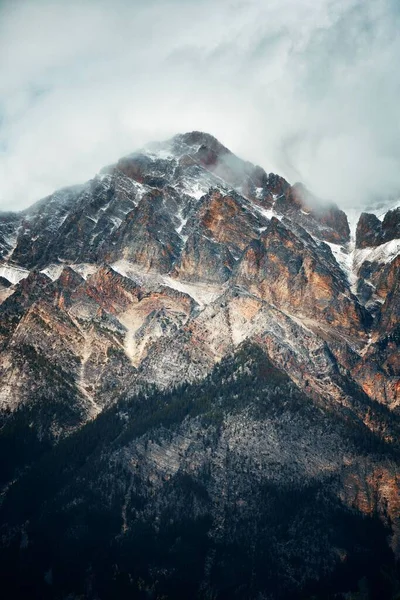 Vista Close Snow Mountain Parque Nacional Banff Canadá Fotografias De Stock Royalty-Free