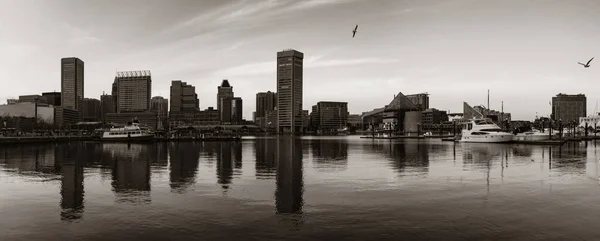 Baltimore Vista Del Distrito Del Puerto Interior Con Edificios Urbanos Imagen De Stock