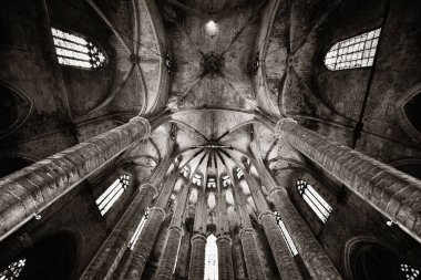 Barselona İspanya 'da Santa Maria del Mar Bazilikası