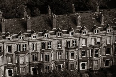 İngiltere 'de İngiltere' de binalarla Liverpool gökyüzü çatısı manzarası