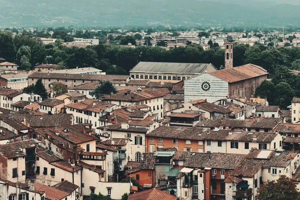 Lucca Město Panorama Střešní Okno Itálii — Stock fotografie
