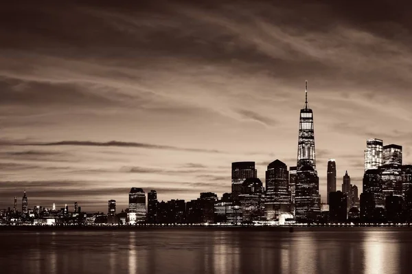 Tarihi Mimariyle New York Şehrinin Ufuk Çizgisi Şehir Manzarası — Stok fotoğraf