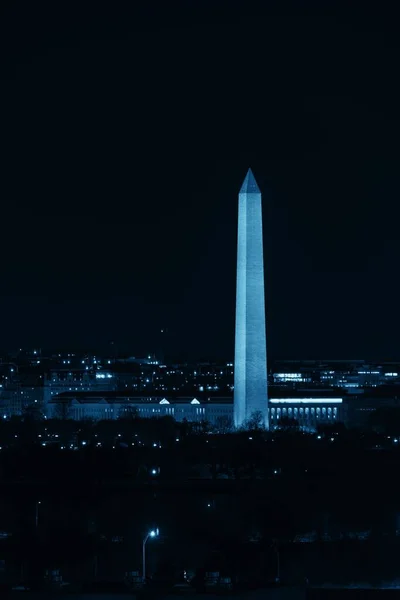 Washington Monumento Come Punto Riferimento Nazionale Notte Washington — Foto Stock