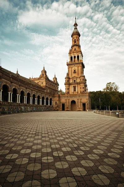 Plaza Espana Spanje Plein Grondpatroon Van Dichtbij Bekijken Sevilla Spanje — Stockfoto