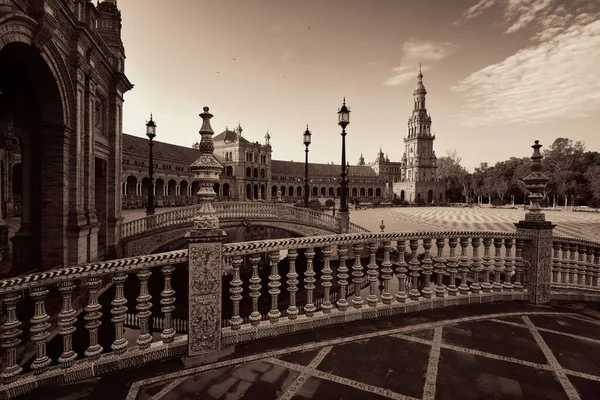 Nahaufnahme Plaza Espana Oder Spanischer Platz Sevilla Spanien — Stockfoto