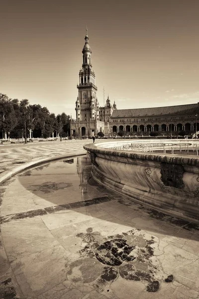 Plaza España Plaza España Vista Cerca Sevilla España — Foto de Stock