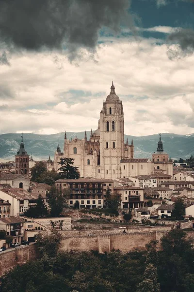 Antike Architektur Der Kathedrale Von Segovia Spanien — Stockfoto