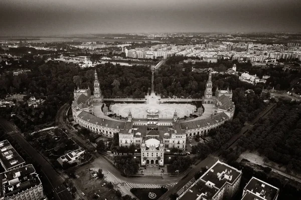 Plaza Espana Espanha Vista Aérea Quadrada Sevilha Espanha — Fotografia de Stock