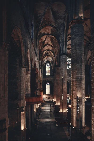 Barselona Spanya Santa Maria Del Mar Bazilikası — Stok fotoğraf
